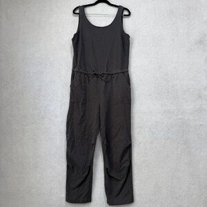 Daily Ritual Jumpsuit Womens Medium Sleeveless Drawstring Waist Pockets Casual